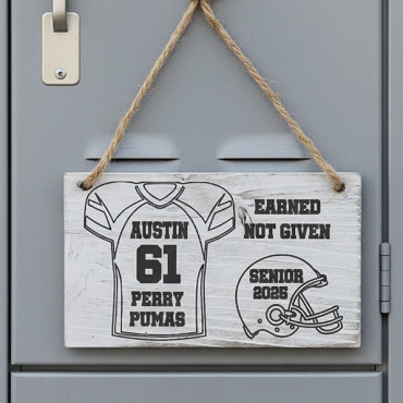 Personalized Football Locker Sign Senior Homecoming Decor